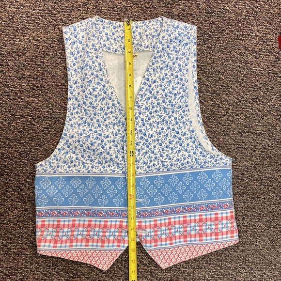Vintage Vivaldi Denim Vest size Medium made in USA of 100% Cotton - Picture 2 of 9